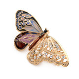 Multicolored Enamel Butterfly Brooch