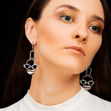 Retro Exaggerated Face Drop Earrings and Necklace