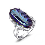 Luxury Mystic Topaz Silver Ring Luxury Mystic Topaz Silver Ring
