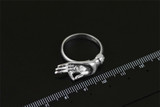 Sterling Silver Handmade "Buddha's Hand" Ring