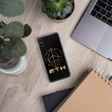 Gold on black ETH Ethereum iPhone Case