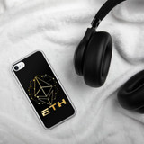 Gold on black ETH Ethereum iPhone Case