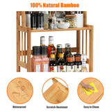 3-Tier Bamboo Spice Rack with Adjustable Shelf