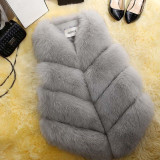 2020 New Fashion Faux Fur Coat Winter Coat Women Waist Coat Fur Gilet Women's Fur Jacket Fur Vest For Ladies