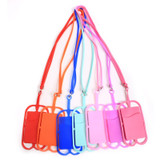 Mobile phone silicone lanyard necklace card clip sets DIY
