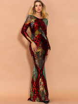 Backless Sequin Mermaid Prom Dress