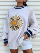 Women's  Round Collar Loose Fleece  For Winter