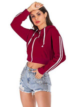 Women Cropped Hoodie Sweatshirt