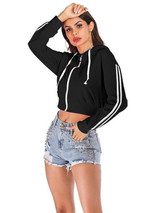 Women Cropped Hoodie Sweatshirt