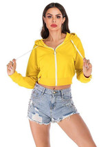 Women Cropped Hoodie Sweatshirt