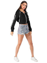 Women Cropped Hoodie Sweatshirt