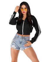 Women Cropped Hoodie Sweatshirt