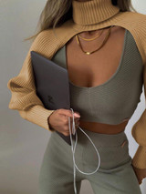 Women's Turtle Neck Knitted Sweater