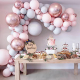 169pcs Macaron Balloons Garland Arch Rose Gold Confetti Wedding Birthday Baloon Party Decor Baby Shower Supplies
