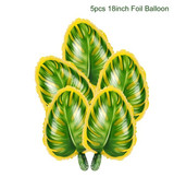 PATIMATE Green Latex Balloon Animal Palm Leaf Foil Balloon Jungle Party Decor Safari Tropical Party Baloons Birthday Party Decor