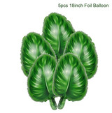 PATIMATE Green Latex Balloon Animal Palm Leaf Foil Balloon Jungle Party Decor Safari Tropical Party Baloons Birthday Party Decor