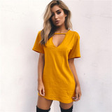 Women Summer T-Shirt Loose Short Sleeve TShirts Sexy V-Neck Cotton Tee Shirt