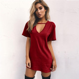 Women Summer T-Shirt Loose Short Sleeve TShirts Sexy V-Neck Cotton Tee Shirt