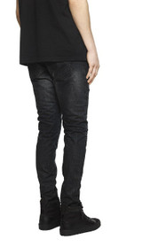 Destroyed Biker Denim - Stonewash Black