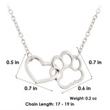 Heart and Paw Necklace