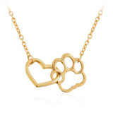 Heart and Paw Necklace
