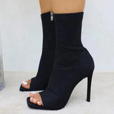 Peep Toe Ankle Boots