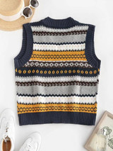 Graphic Fair Isle Sweater Vest