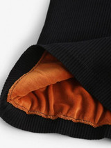 Fleece Lined Ribbed Knit Slim Tank Top