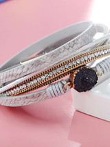 1pc Stone & Rhinestone Decor Layered Bracelet