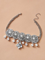 1pc Rhinestone Charm Chain Choker