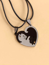 2pcs Cat Charm Necklace