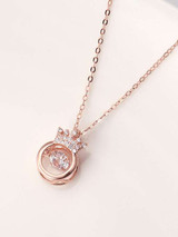 1pc Rhinestone Decor Pendant Necklace