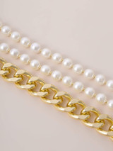 3pcs Faux Pearl Beaded Choker
