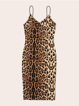 Leopard Print Bodycon Midi Dress