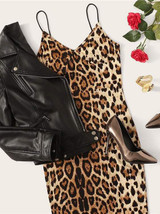 Leopard Print Bodycon Midi Dress