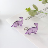 Purple Dinosaur Earrings Purple Dinosaur Earrings