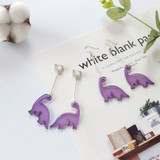 Purple Dinosaur Earrings Purple Dinosaur Earrings