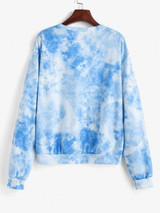 Sky Tie Dye Drop Shoulder Sweatshirt