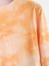 Tie Dye Ribbed Slim Long Sleeve Tee