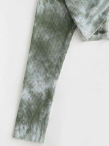 Twisted Front Ribbed Tie Dye Tee