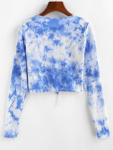 Tie Front Tie Dye Crop Tee