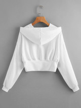 Drop Shoulder Drawstring Hoodie