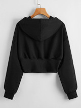 Drop Shoulder Drawstring Hoodie