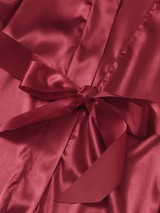 3pack Contrast Lace Satin Lingerie Set & Belted Robe