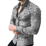 Men Long Sleeve Floral Print Shirts