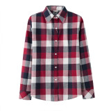 Plus Size Blouses Women Plaid Shirt Checks Flannel Shirts