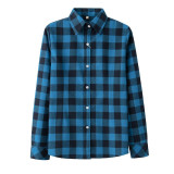 Plus Size Blouses Women Plaid Shirt Checks Flannel Shirts