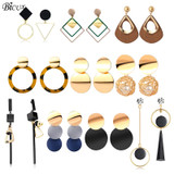 Vintage Acrylic Statement Drop Earrings for Women Fashion Jewelry