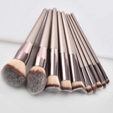 Luxury Champagne Makeup Brushes Set Cosmetics Beauty Tools