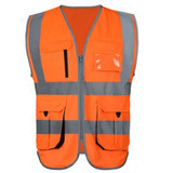High visibility reflective safety vest reflective vest multi pockets work wear